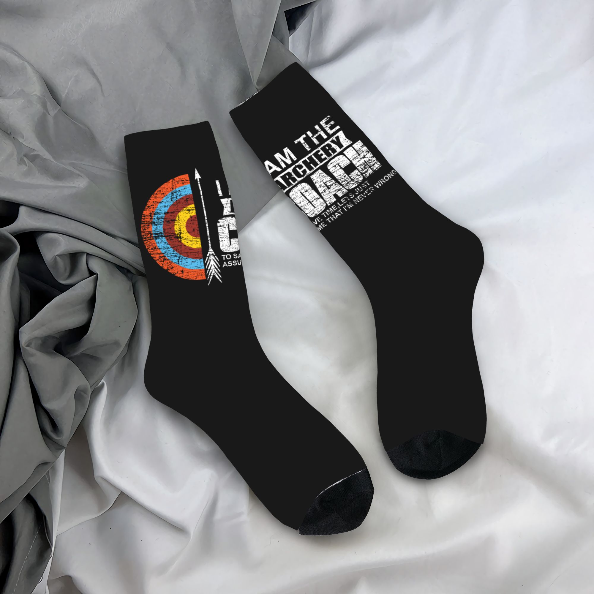 Dress Sock Men - Custom Novelty Men's Archery Loving Dress