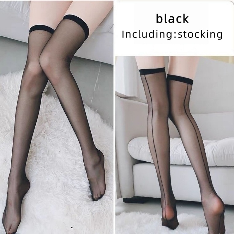 Back Vertical Line Thigh High  - Thigh High Sock Stay Up review and price