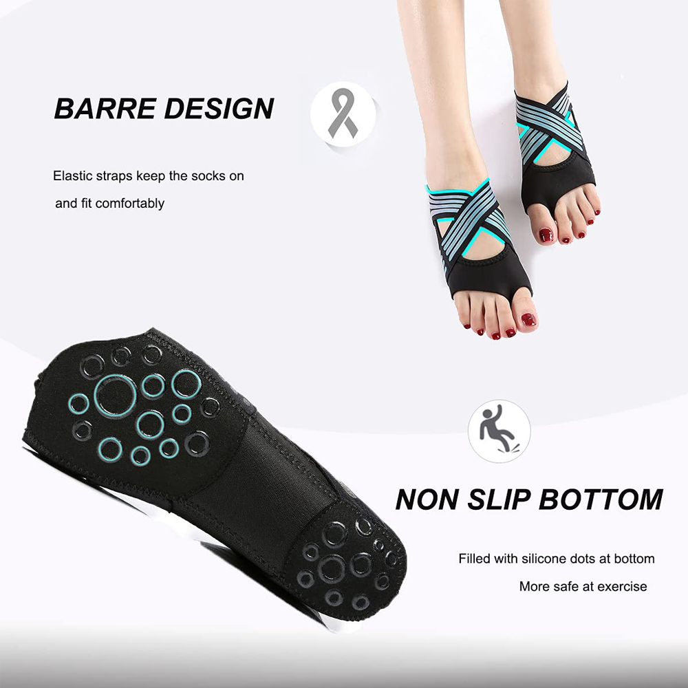 1Pair Women Non-Slip Toeless G - Grip Sock Yoga review and price