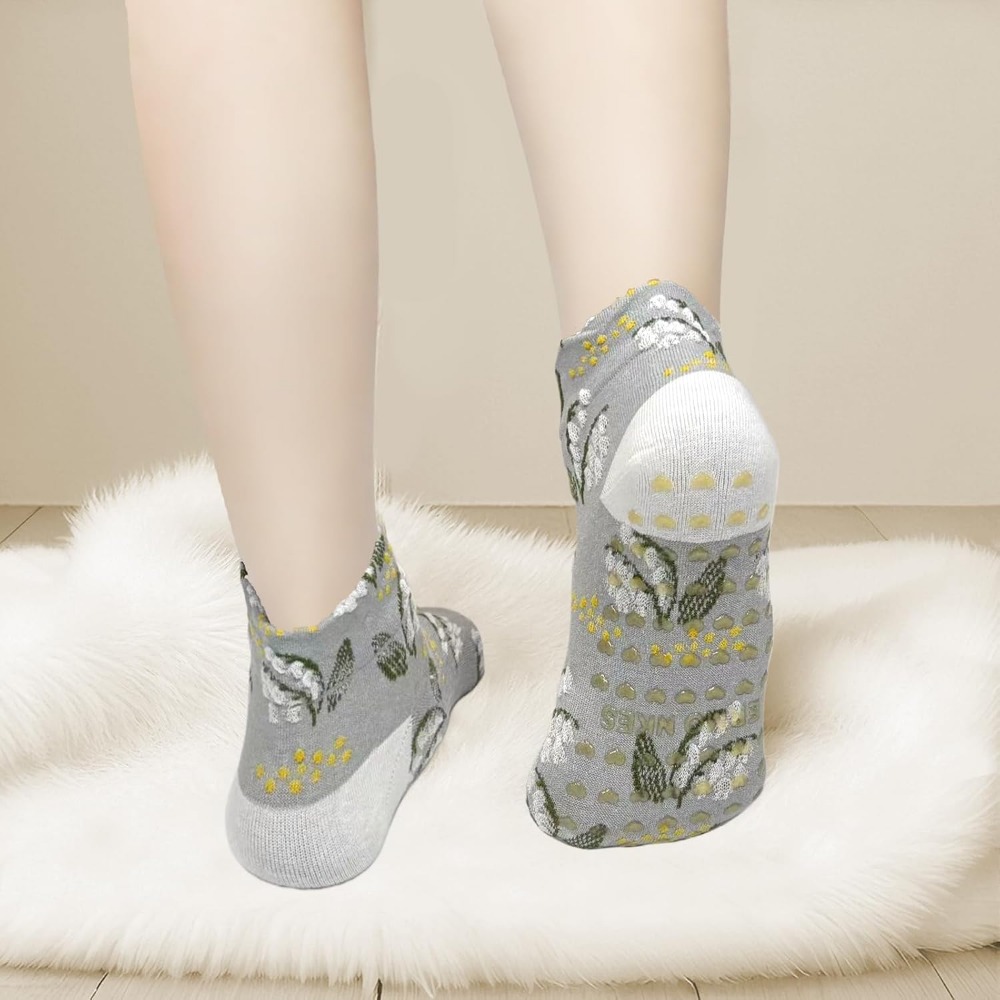 Floral Jacquard Yoga Socks for - Grip Sock Yoga review and price