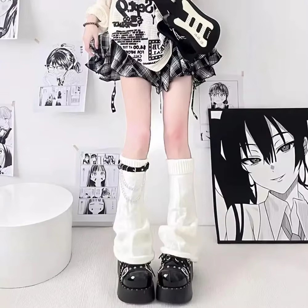 Gothic Harajuku Knit Leg Warme - Boot Sock Slouchy review and price