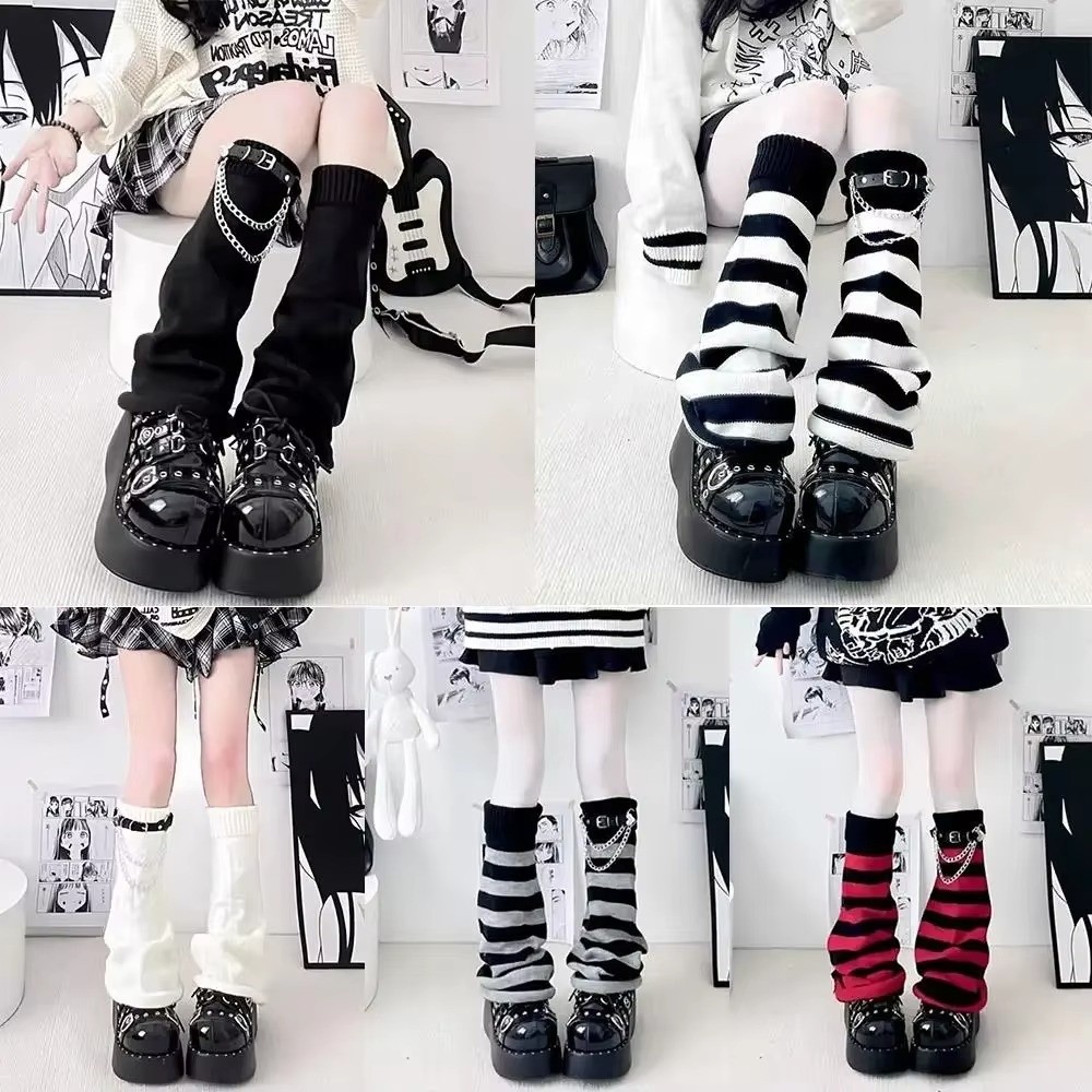 Gothic Harajuku Knit Leg Warme - Boot Sock Slouchy review and price