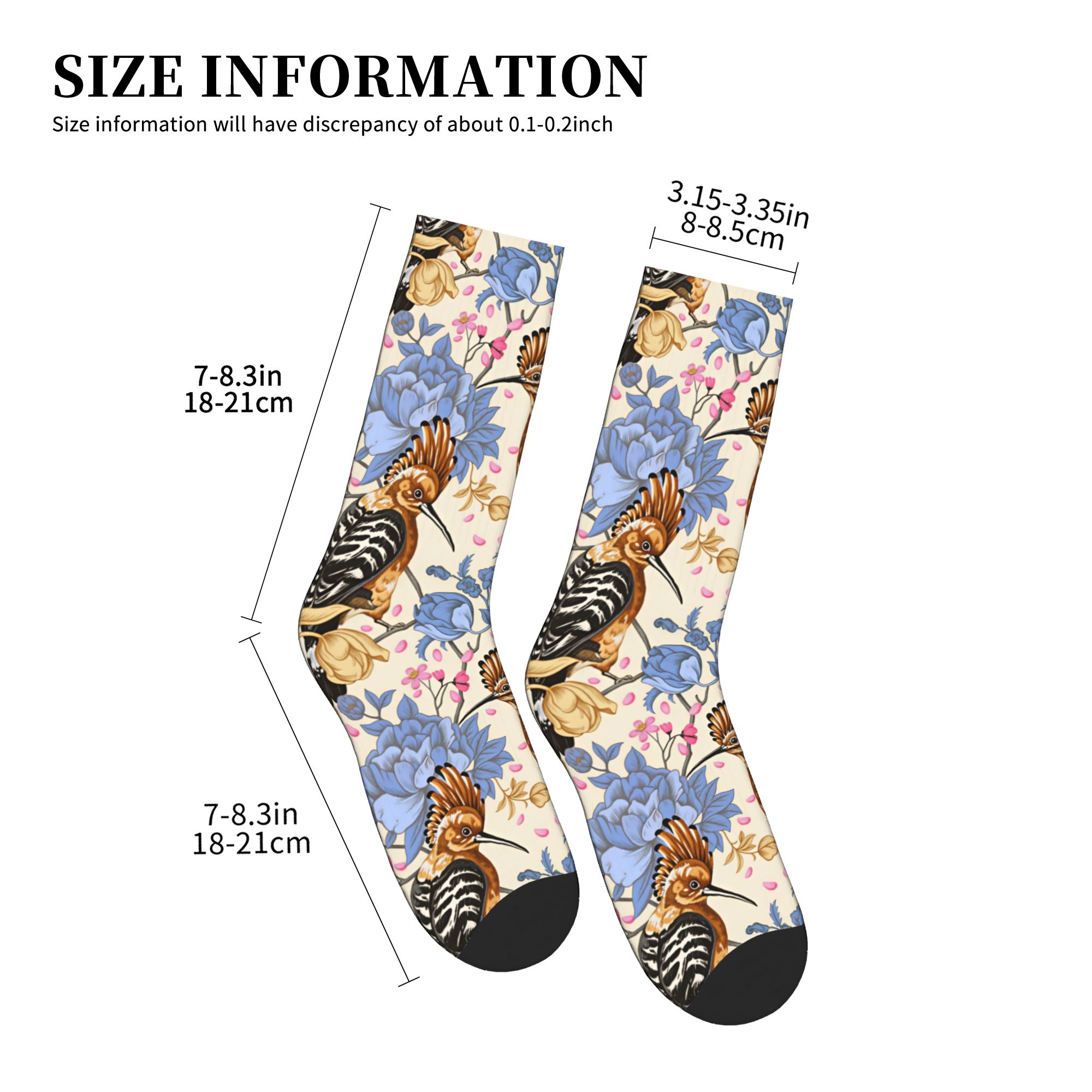 Hoopoe Bird Blue Peony Vintage - Dress Sock Men review and price